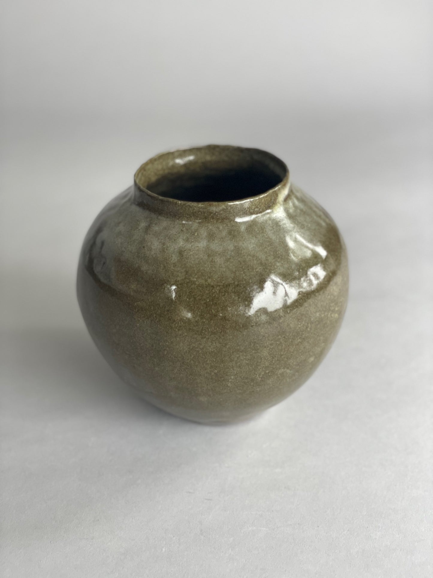 Large Hand Built Vessel Moss