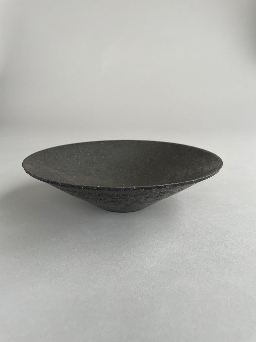 Wide Bowl Textured Black