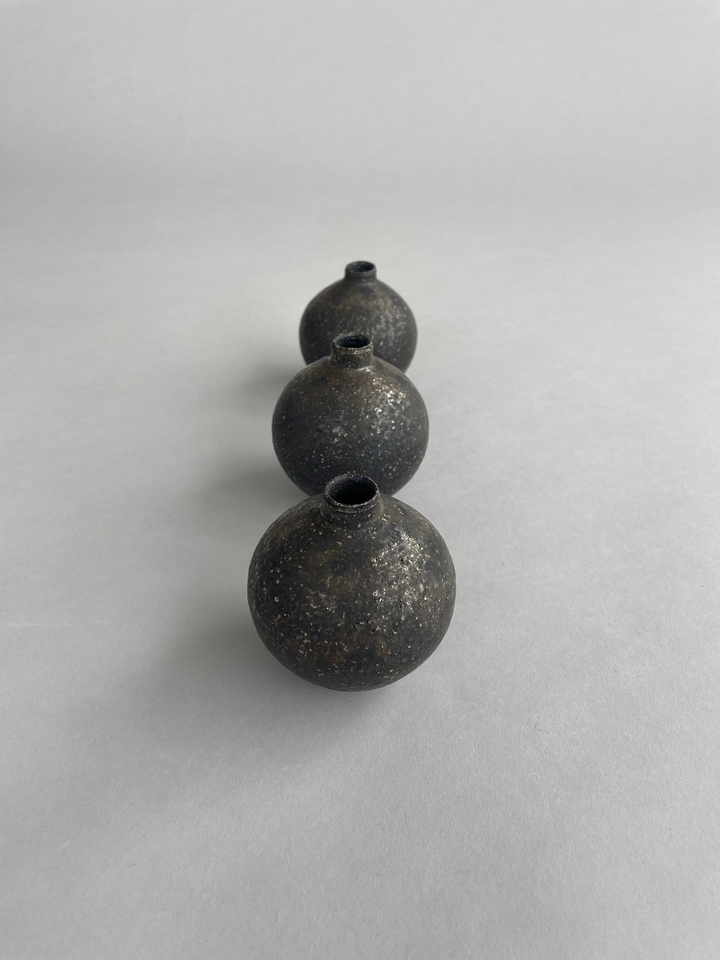 Bud Vase Textured Black