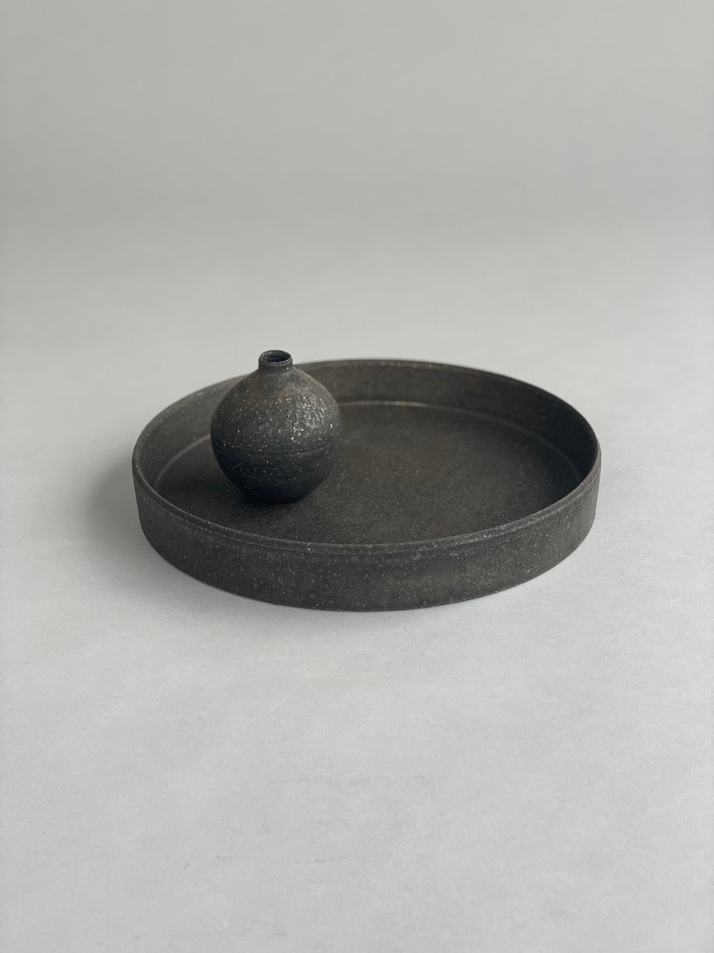 Bud Vase Textured Black