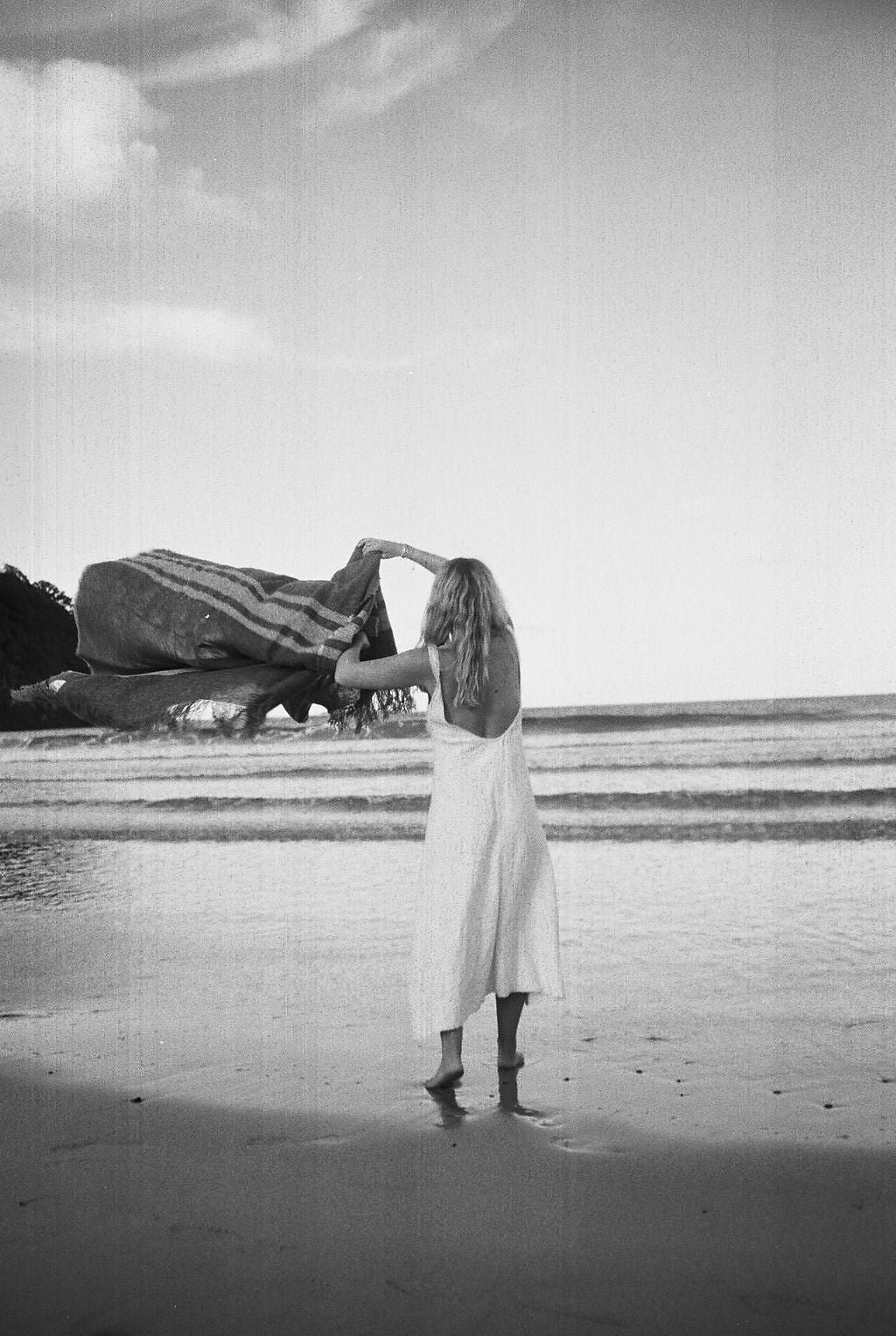 Wool Blanket Ecru Stripe