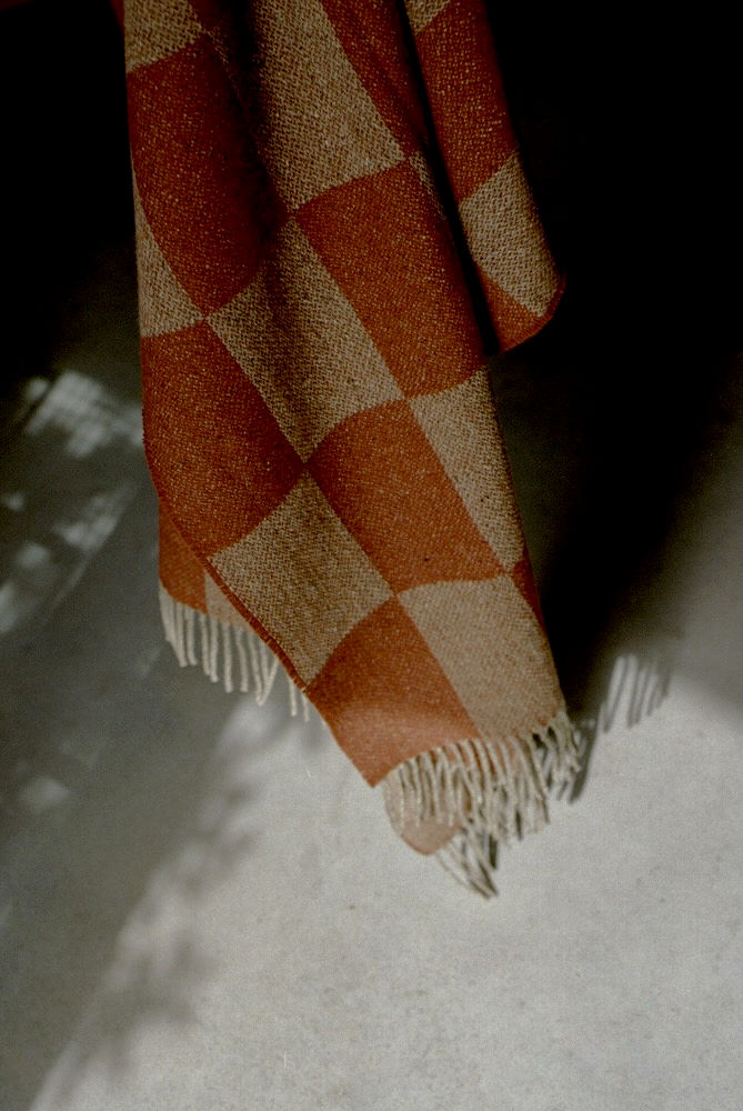 Grid Edition Tweed Blanket Burnt Sienna & Sage