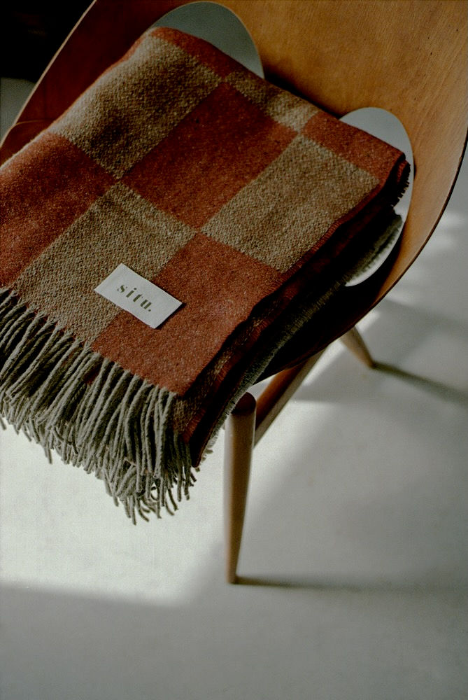 Grid Edition Tweed Blanket Burnt Sienna & Sage