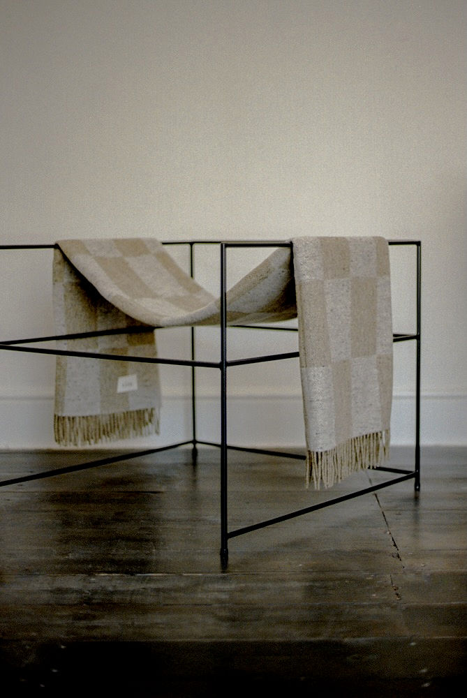 Grid Edition Tweed Blanket Sage & Pumice