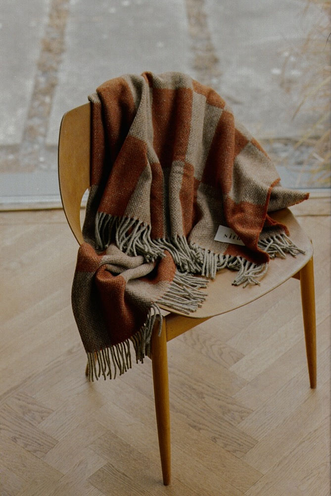 Grid Edition Tweed Blanket Burnt Sienna & Sage