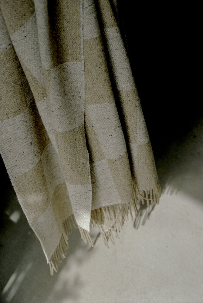 Grid Edition Tweed Blanket Sage & Pumice