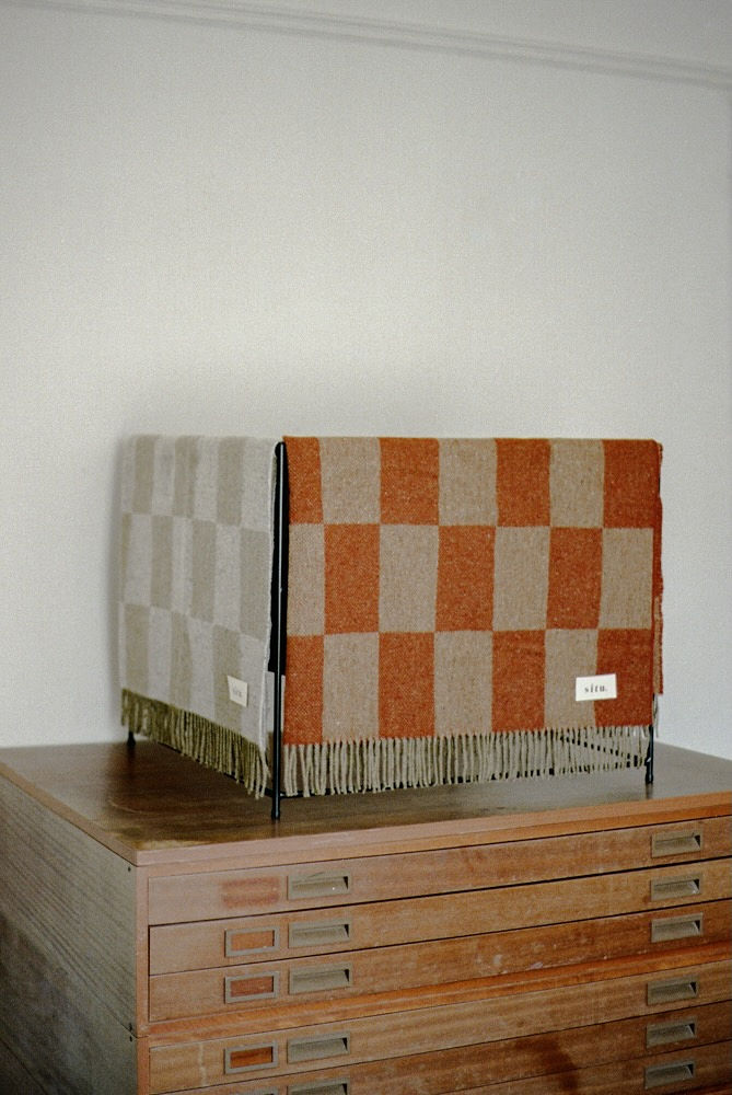 Grid Edition Tweed Blanket Burnt Sienna & Sage