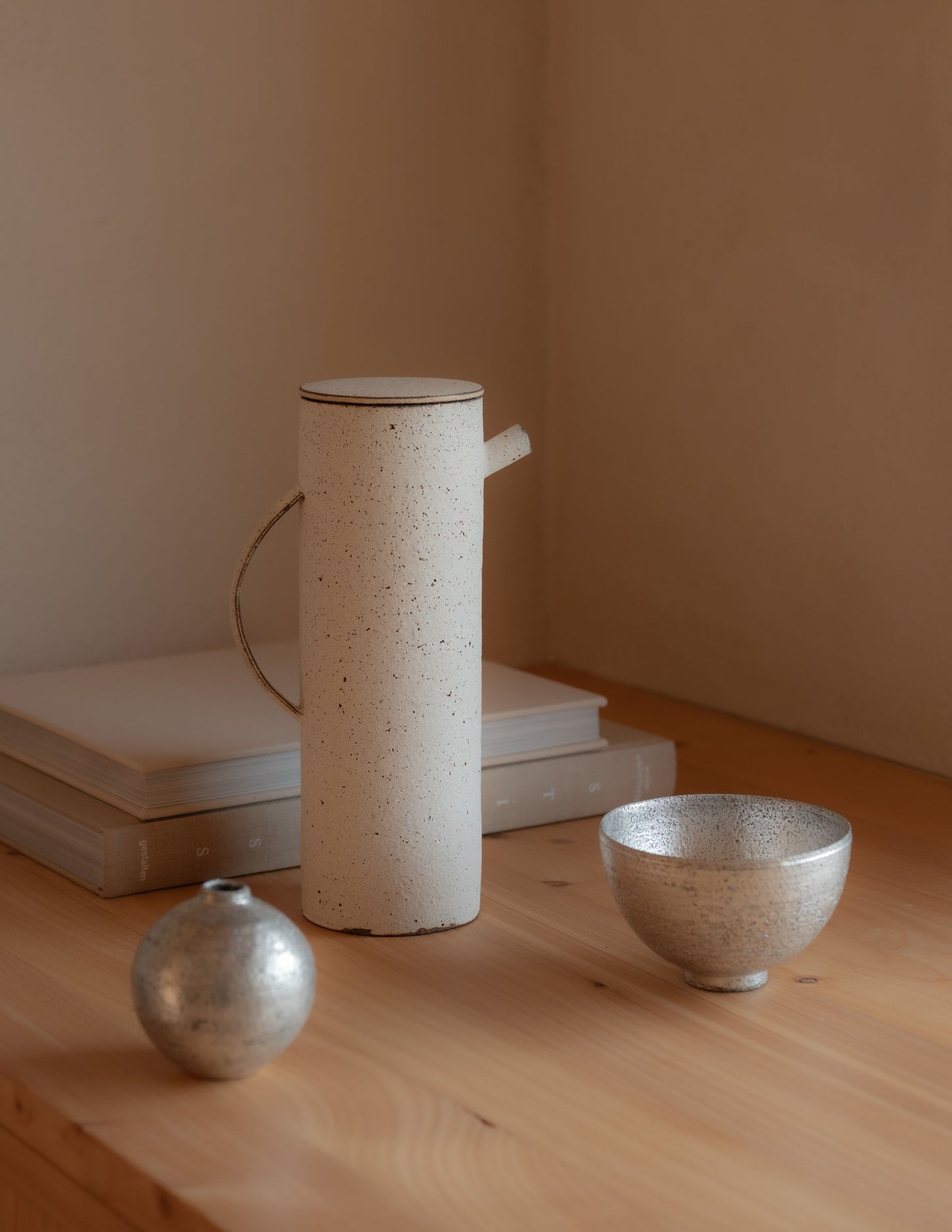 Water Jug Textured White