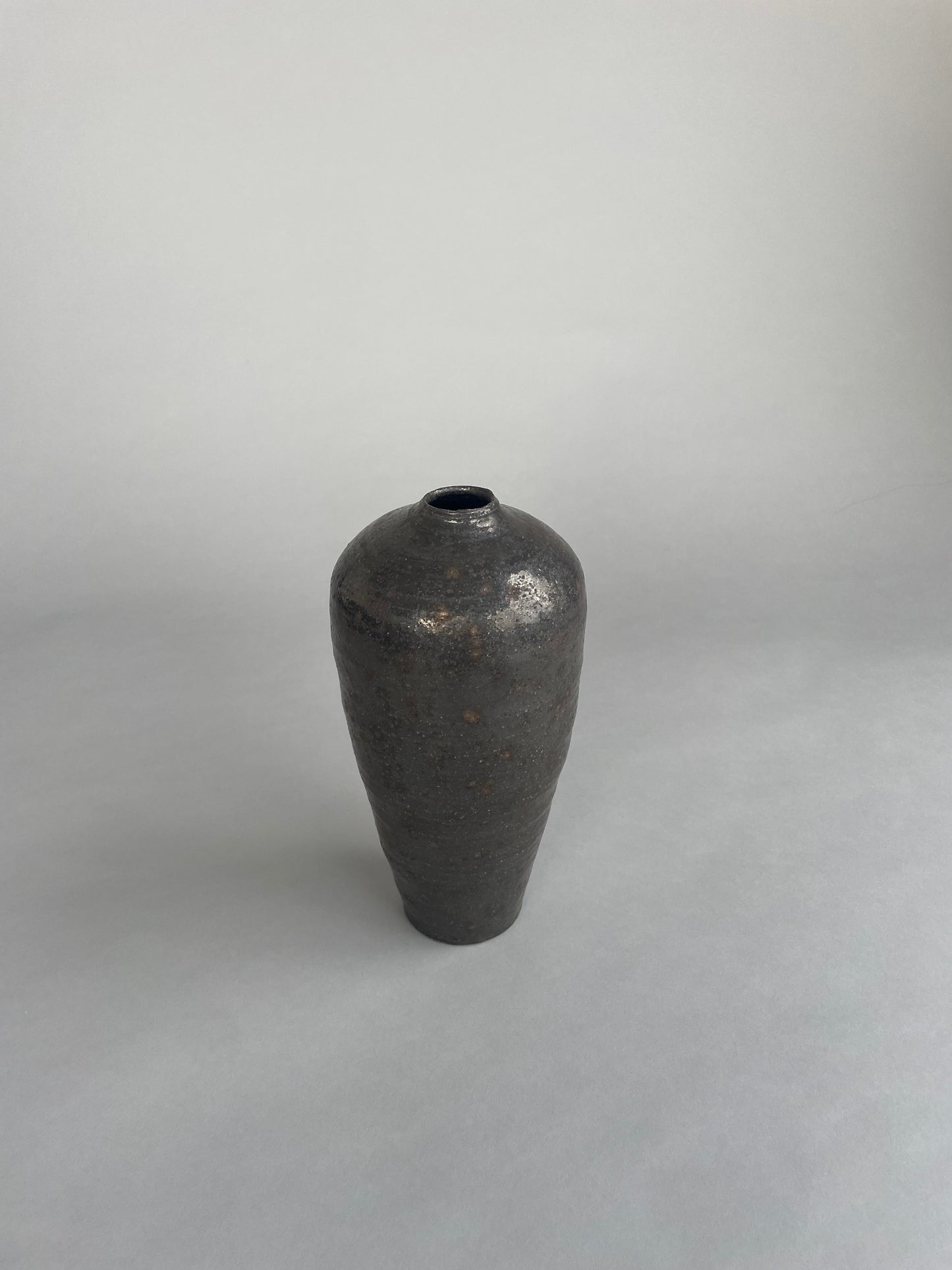 Tall Vase Textured Black