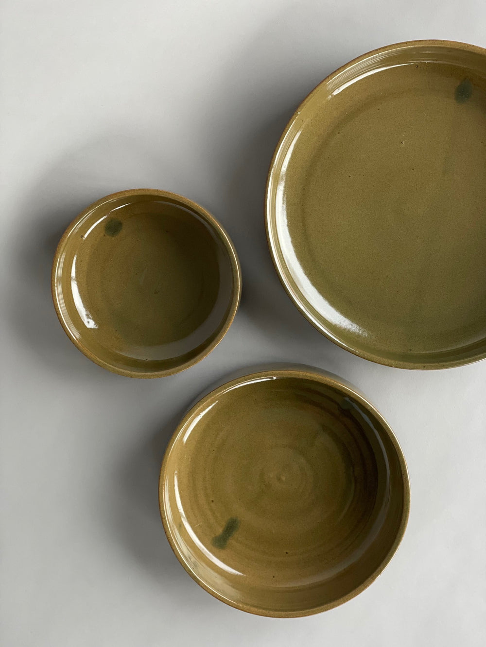 Olive Green Nesting Bowl Set