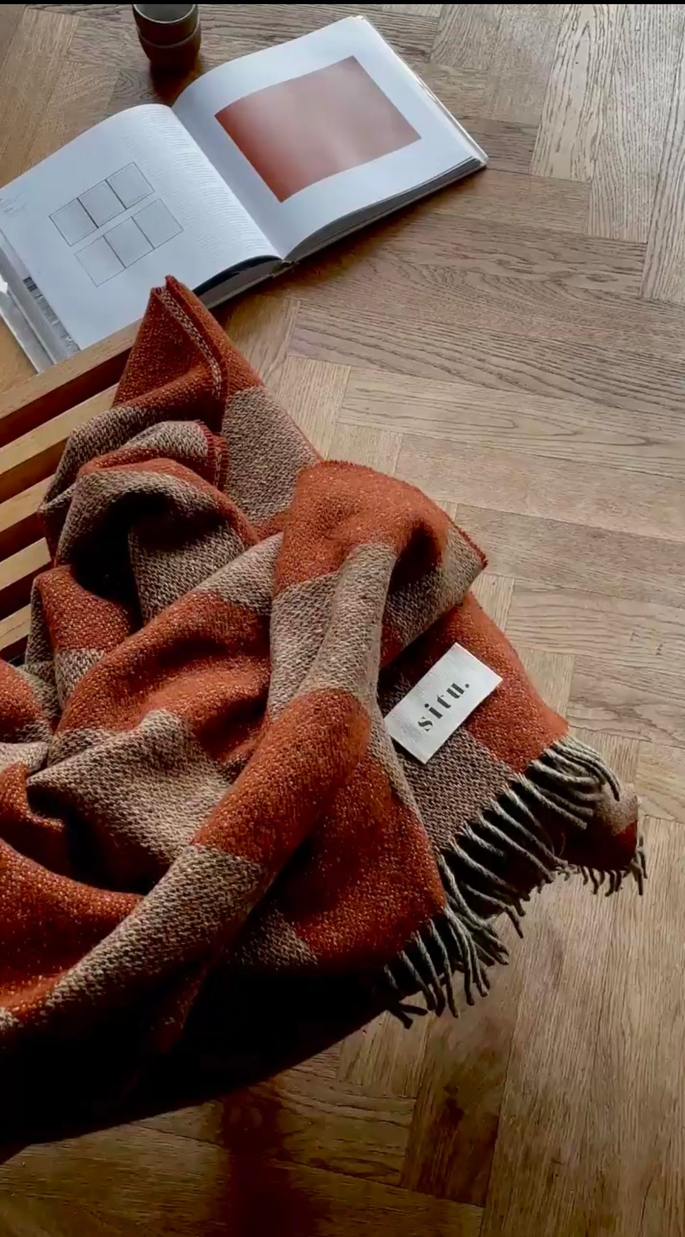 Grid Edition Tweed Blanket Burnt Sienna & Sage