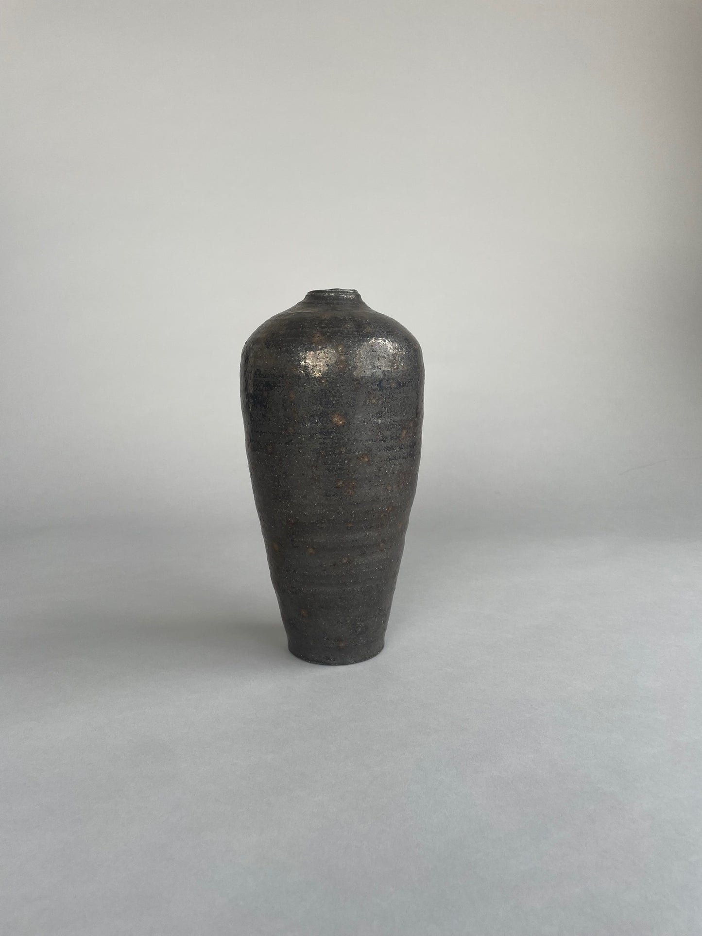Tall Vase Textured Black