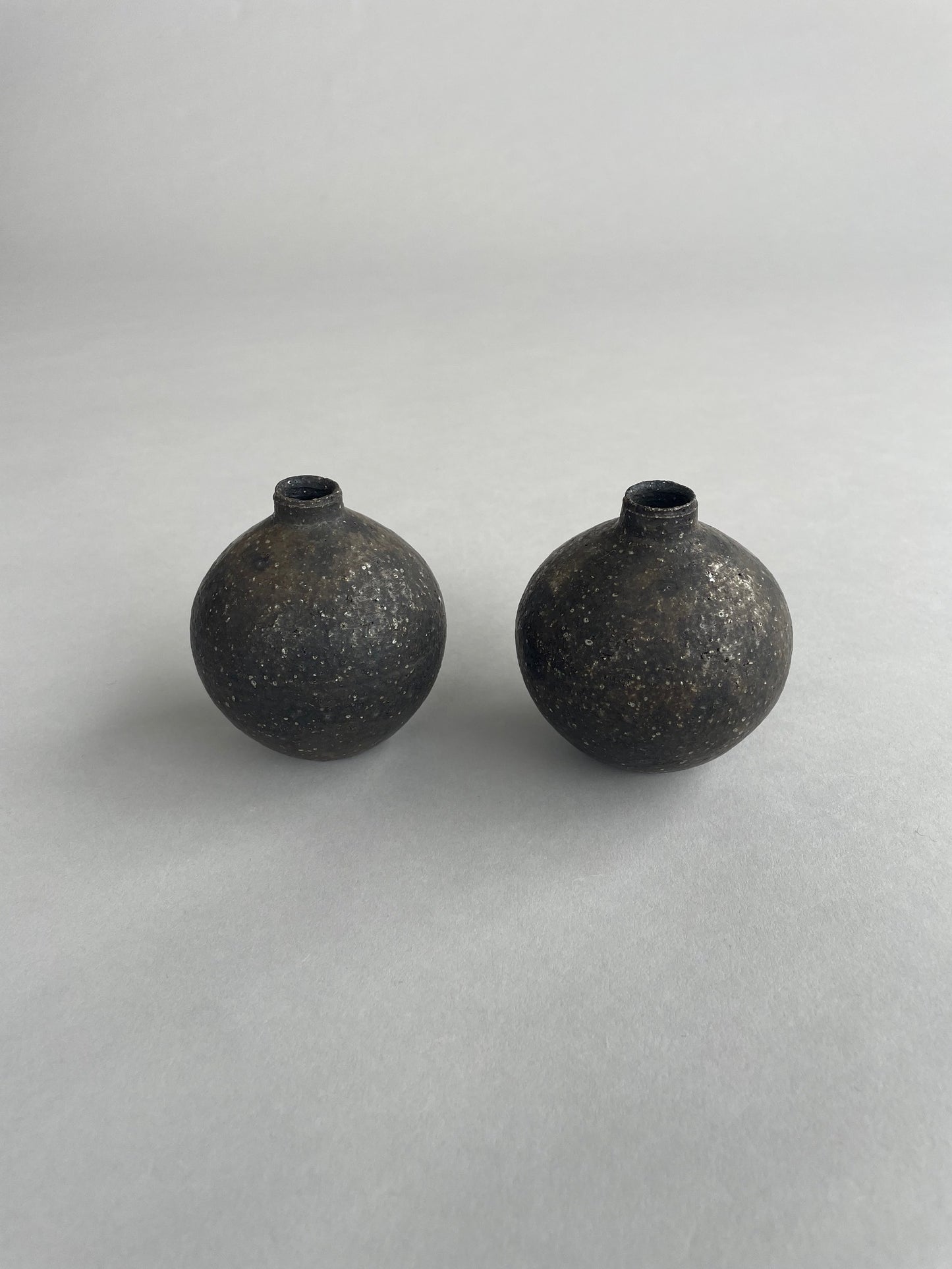 Bud Vase Textured Black