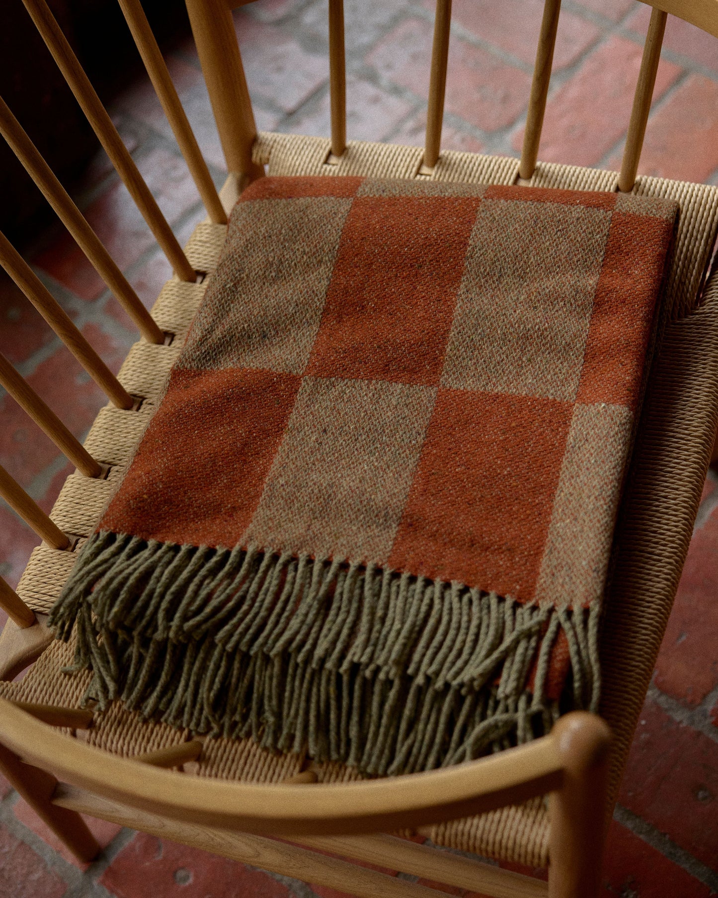 Grid Edition Tweed Blanket Burnt Sienna & Sage