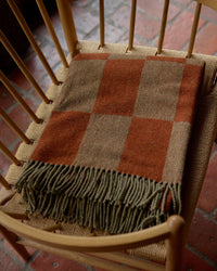 Grid Edition Tweed Blanket Burnt Sienna & Sage
