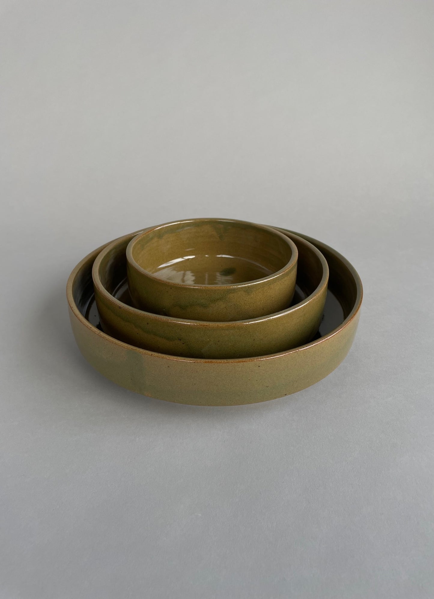 Olive Green Nesting Bowl Set