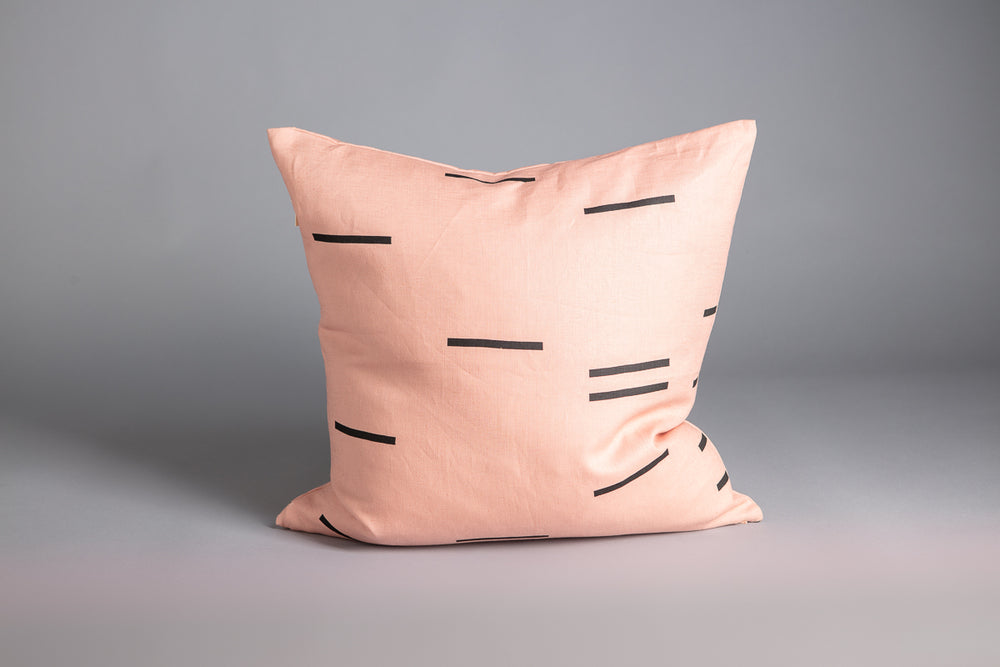 Square Cushion Modern Geometry Blush