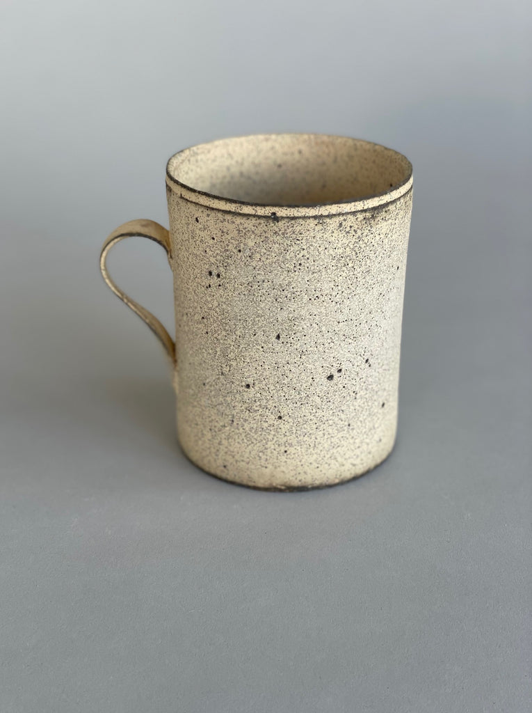 Large white handmade cup by Japanese potter, Takashi Endo.